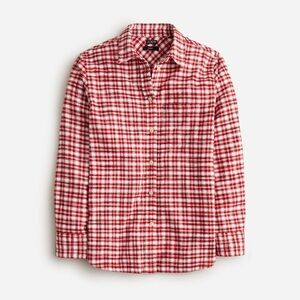 J. Crew Tartan Flannel‎ Classic Fit Button Down Shirt Size 8